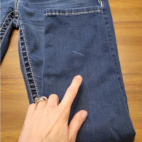 Miss Me Y2K Skinny Crop Low Rise Jeans Sz 27 Crystal Embellished Jeans - Picture 12 of 12